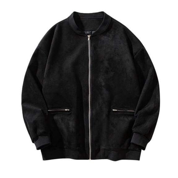 Vedolay Men's and Big Men's Full Zip up Hoodie Zipper Hooded Jacket Sweatshirt Black,L