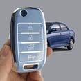 thumbnail image 4 of Key Fob Cover Compatible with Kia Sorento Sportage Rio Soul Forte Optima Carens Picanto Keychain Case Holder Protector,Blue, 4 of 7