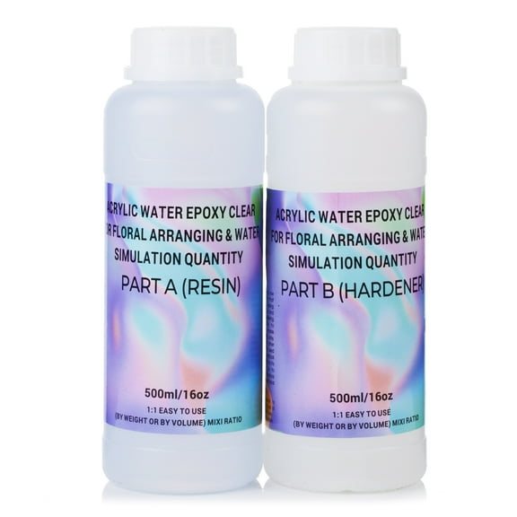Enova Home Floral Craft Water and Craft Simulated Water Floral Cast Epoxy Resin A/B 32 OZ Kit