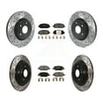 thumbnail image 1 of Transit Auto Front Rear Coated Drilled Slotted Disc Brake Rotors and Ceramic Pads Kit for Car Honda CR-V KDT-100693, 1 of 11