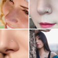 thumbnail image 2 of Briana Williams 18G Nose Rings Nose Hoop Nose Piercing Jewelry Nose Rings Hoops, 2 of 7