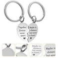 thumbnail image 4 of 1 Pair Heart Shaped Key Chain Stainless Steel Keychain Backpack Decor Keyring, 4 of 7
