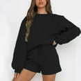 thumbnail image 2 of kamemir Hoodies for Women Womens Oversized Sweatshirts Pullover Casual Crewneck Long Sleeve Tops(Black,L), 2 of 5