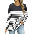 thumbnail image 6 of kytmyeq Women's Sweatshirts Prints Trendy Crewneck Long Sleeve Shirts Color Block Pullover Tops Comfy, 6 of 7