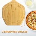 thumbnail image 5 of WhiteRhino Bamboo Wood Pizza Peels 12 inch ,Pizza Spatula Paddle with Wooden Handle for Pies Bread Baking Fruit Cheesse ,Kitchen Serving Board, 5 of 9