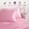thumbnail image 4 of 2 Pack Silky Satin Standard Pillowcases for Hair and Skin, Super Soft and Cooling Pillow Cases with Envelope Closure, 20x26 Inches, Pink, 4 of 7