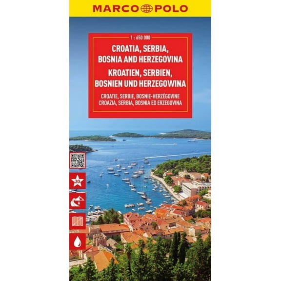 Croatia Bosnia Herzegovina Marco Polo Map, (Paperback)