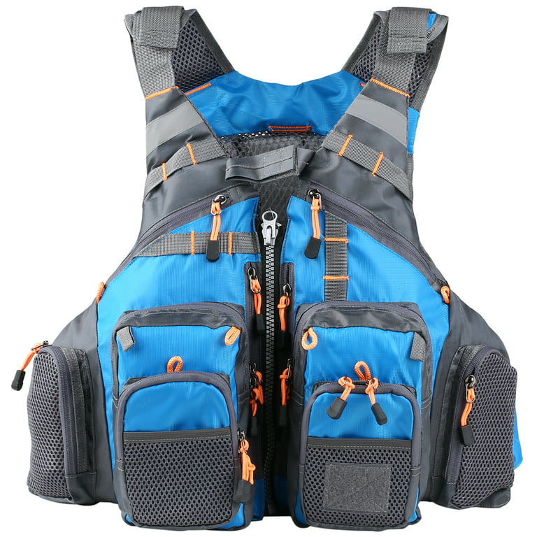 Outdoor Breathable Padded Fishing Superior 209lb Bearing Life Safety Jacket  Swimming Sailing Utility Vest Floatation Device 