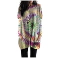 thumbnail image 6 of Women's Casual Loose Fit Tunic Top Long Sleeve Round Neck Printed Fashion Shirts Blouses for Daily Wear Office Work Vacation Outfits Gift for Women | Aestivo,Purple XL, 6 of 8