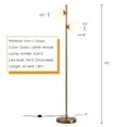 thumbnail image 2 of Costway 65'' Sphere LED Floor Lamp w/2 LED Light Bulbs Foot Switch Bedroom Office, 2 of 10
