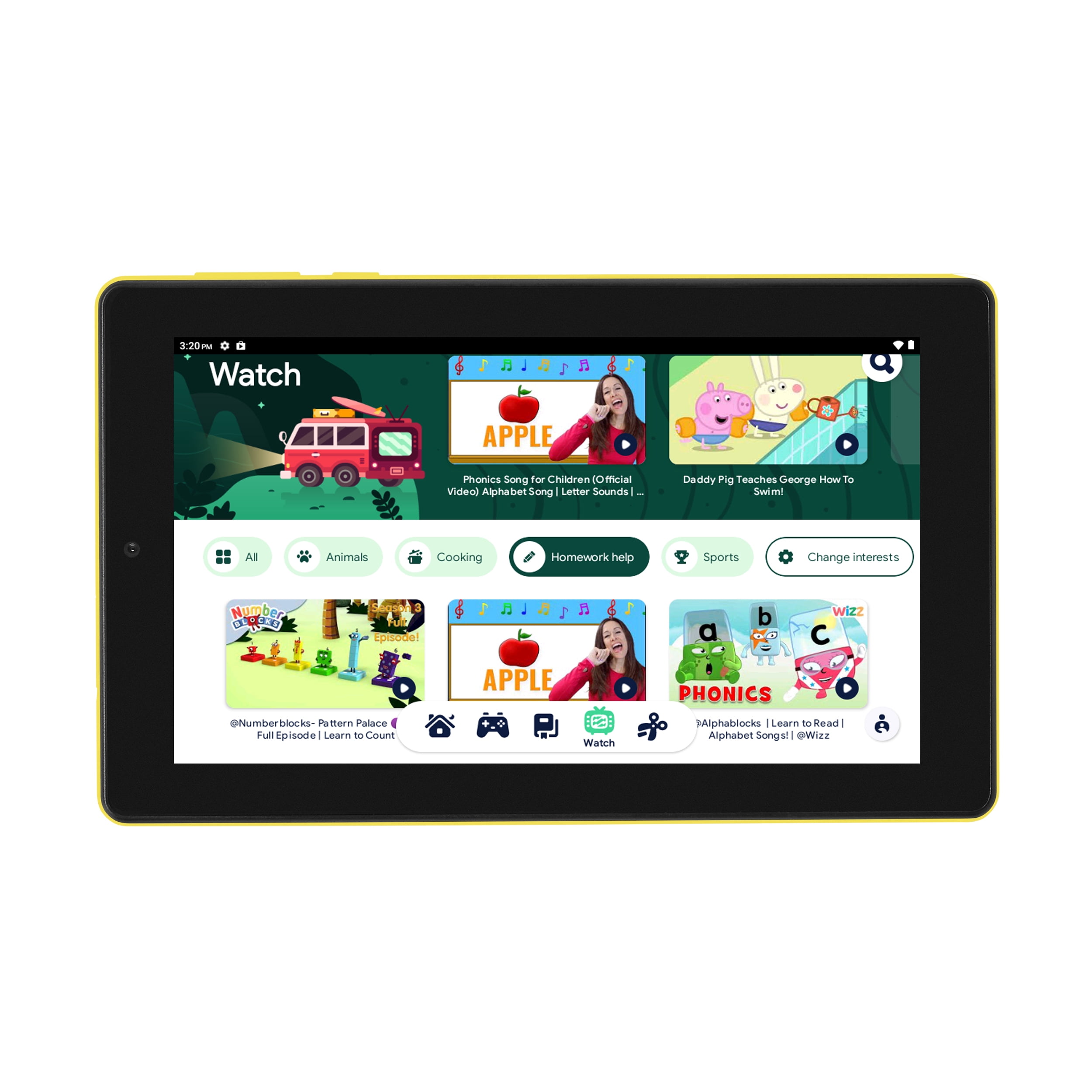 onn. 7" Tablet, 32GB (2022 Model) , 2.0 GHz Quad-Core Processor, Chartreuse