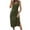 Army Green, variant on Mini Dresses for Women 2024 Plus Size Comfort Sexy Solid Color Pocket Sleeveless V-Neck Dress
