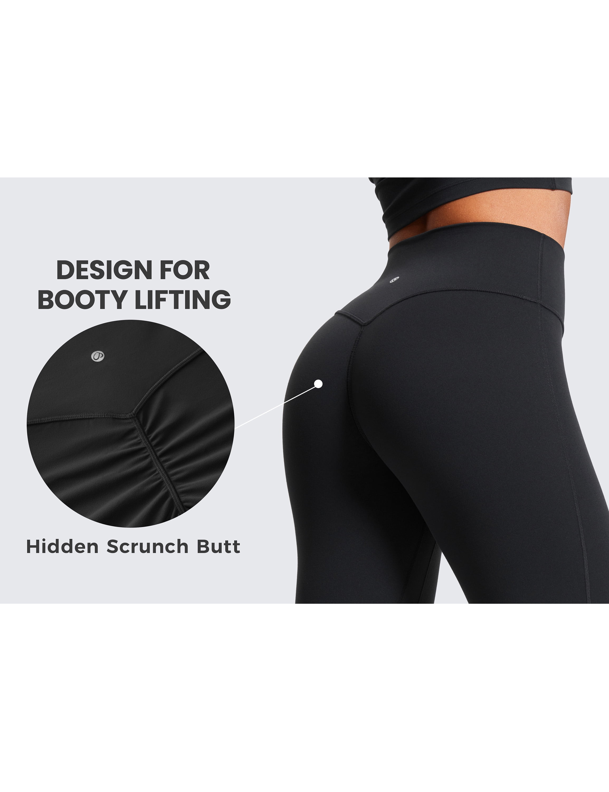 CRZ YOGA Secretsculpt Womens Butterlift Scrunch Butt Flare Leggings 31 Inches