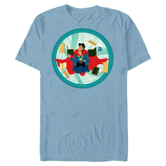 Marvel Spider-Man: No Way Home Doctor Strange Cartoon - Short Sleeve Blended T-Shirt for Adults - Customized-Ocean Blue