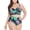 Multicolor, variant on Odeerbi One Piece Swimsuit Women Bikini Erogenous Bandage Color Matching Black