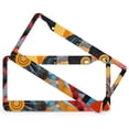 thumbnail image 2 of License Plate Frames Patchwork Abstract Geometric Design License Plate Cover Front Plates Frames Car Tag Frame 2 PCS Ethnic Floral Patchwork Plaid Design Stainless Aluminum License Plate Cover, 2 of 6