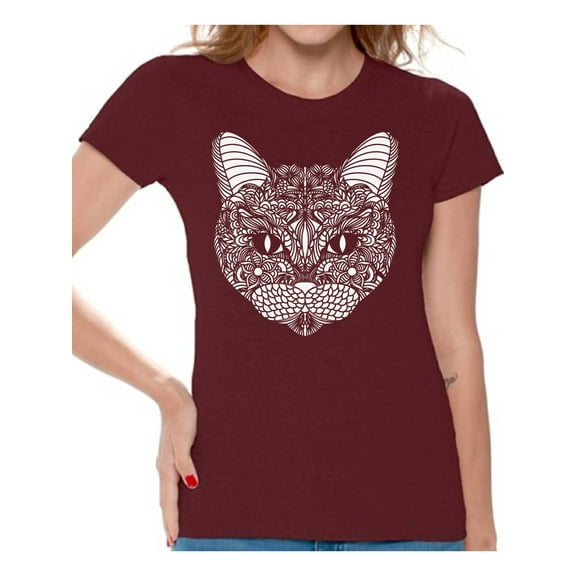 Awkward Styles Cat T-Shirt Pattern T Shirts for Women