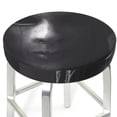 thumbnail image 3 of Goofa Mystical Masked Figure Monochrome Printed Stool Covers Round, Waterproof Round Bar Stool Covers Anti-Slip Round Bar Stool Seat Cover with Elastic Bands Durable-13 inch, 3 of 7