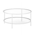 thumbnail image 4 of Evelyn&Zoe Sivil 36" Wide Round Coffee Table with Glass Top, White, 4 of 11