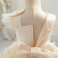 thumbnail image 6 of IBTOM CASTLE Toddler Baby Girl Butterfly Tutu Dress Bowknot Princess Flower Girl Wedding Pageant Birthday Party Dresses 3-4 Years Champagne, 6 of 8