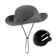 thumbnail image 4 of Casco de bicicleta gorra de pescador casco de ciclista moderno con correa para la barbilla casco en forma de sombrero casco para adultos para mujeres Gris, 4 of 8