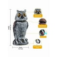 thumbnail image 7 of Owl Decoy With Rotating Head, Natural Owl Scarecrow With Frightening Sound To Keep Birds Away, 7 of 7