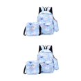 thumbnail image 2 of Sonducket unisex cómoda y duradera para la escuela Mochilas escolares espaciosas y de moda Gato blanco gato blanco 2Conjunto, 2 of 6