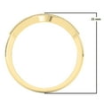 thumbnail image 4 of Dazzlingrock Collection 0.10 Carat (ctw) 14K White Diamond Wedding Stackable Contour Guard Band 1/10 CT, Yellow Gold, Size 9, 4 of 4