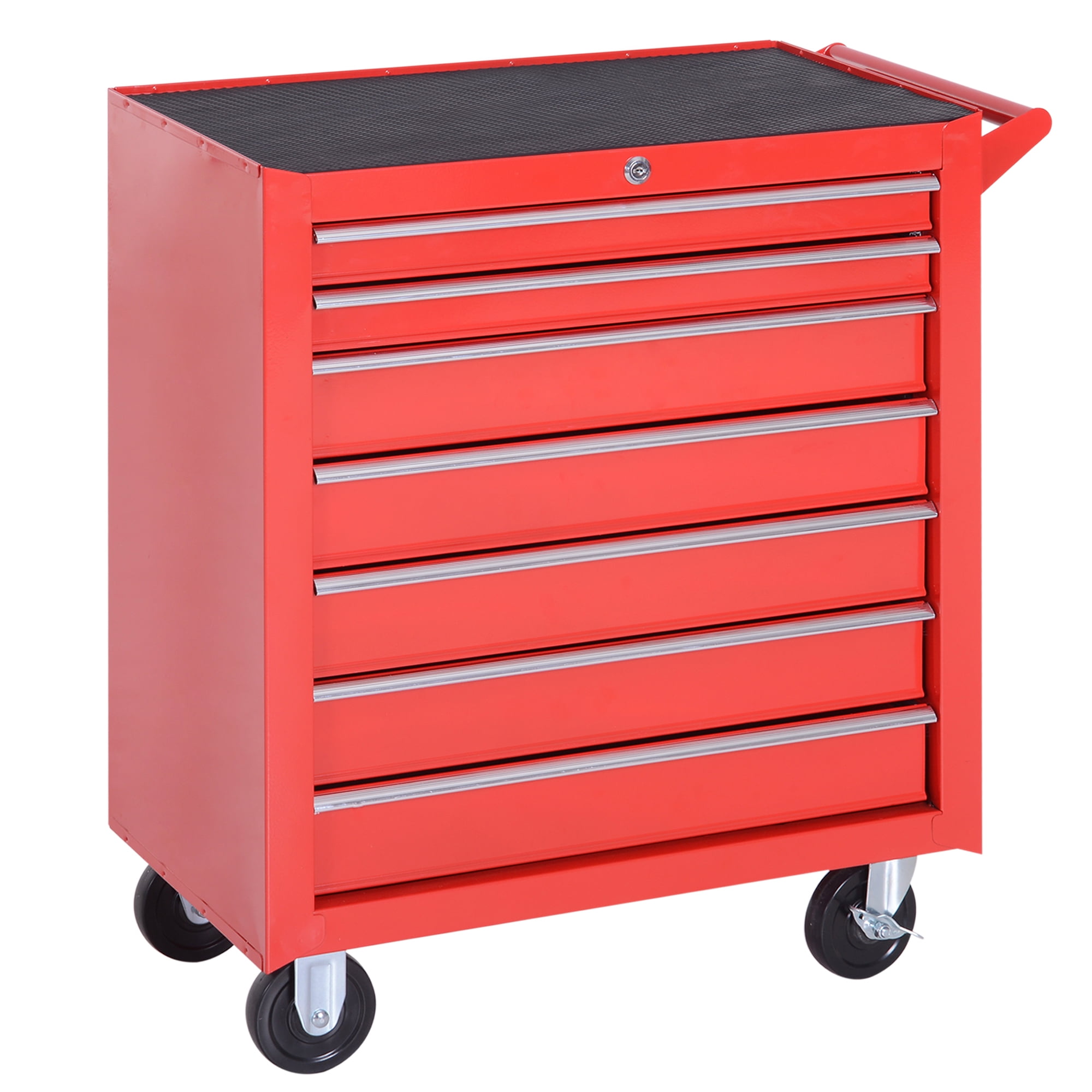 7 Drawer Roller Tool Chest, Mobile Lockable Toolbox, Storage