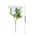 thumbnail image 4 of Kearding Ramo de rosas artificiales Decoración falsa Oficina en casa Tela de seda Rosa Banquete de boda Planta artificial, Azul Flores artificiales azul Kearding HA7006-05B, 4 of 6