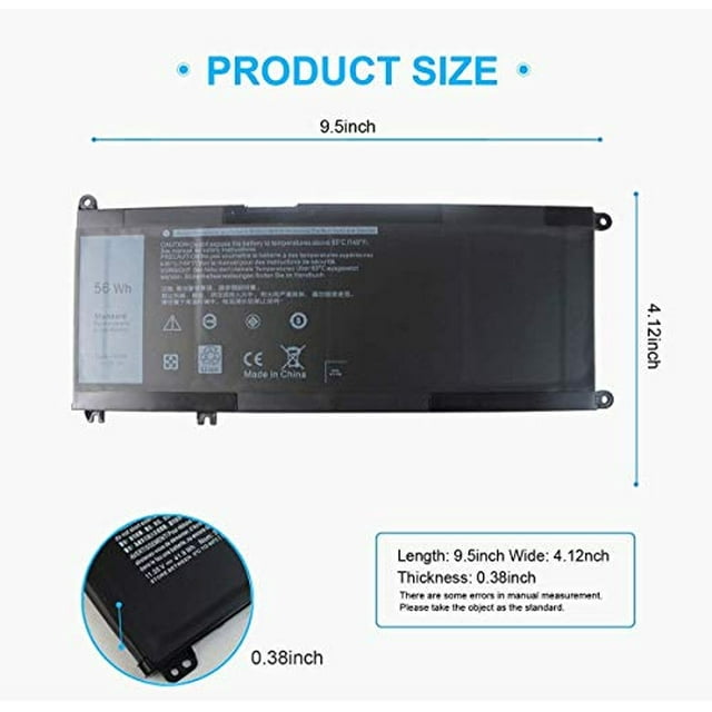 56Wh 33YDH Batería para laptop Dell Inspiron 17 7000 7778 7779 7786 77