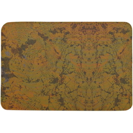 

Mottled Texture Memory Foam Doormat Anti-Skid Absorbent Indoor Door Mat Soft Floor Mat for Entryway Patio Kitchen High Traffic Areas Decor Leopard Tiger Print Brown Lines 20x32 Inch
