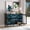 Dressers | Black, variant on Modern Wine Bar Cabinet with LED Light, Wood Kitchen Coffee Bar Home Liquor Cabinets with Glass Holder, Doors and Wine Racks Buffet Sideboard with Storage for Living Room