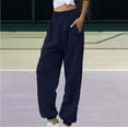 thumbnail image 6 of Women's fleece-lined front and back pocket sweatpants, sweatpants and casual pants, 6 of 9