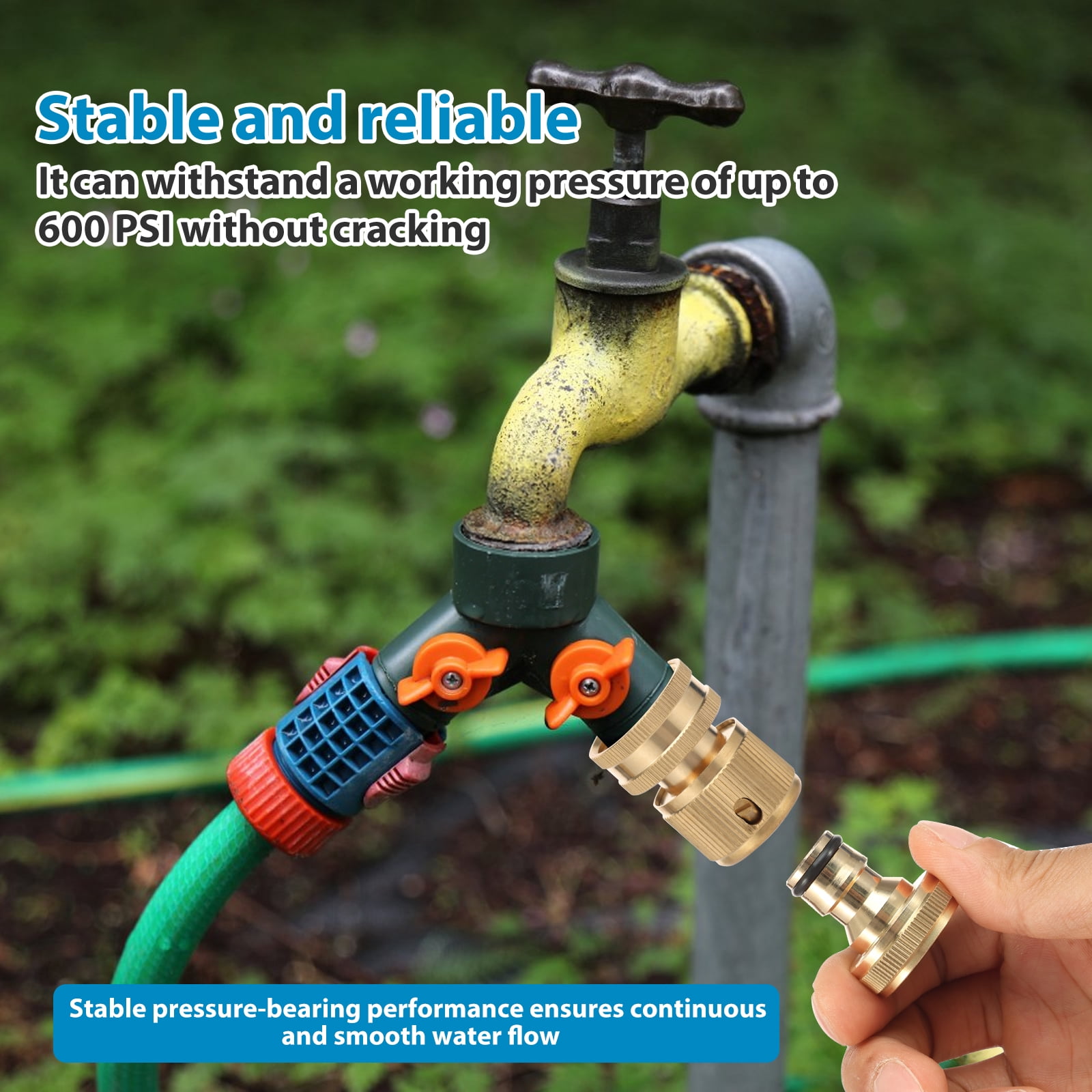 HKJUNFEI 20Pcs Quick Connect Hose Fitting Complete Kit with Standard Interface Sturdiness and Rust Resistance for Instant Connection