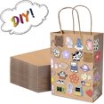 thumbnail image 4 of 20 Pices Sacs En Papier Avec Poigne Sac De Faveur Sacs De Fte Avec Poigne Sac En Papier Kraft Pour Les Faveurs Du Parti Pour La Cuisson Des Aliments B, 4 of 5