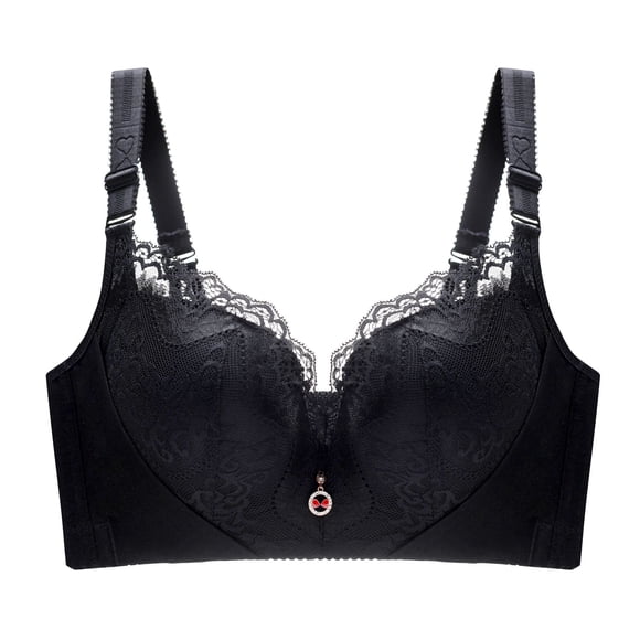 Lace plus size bra gathered with steel ring fat mm200 towel bra pp point palm print top support plus size underwear for women