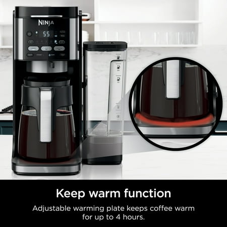 Ninja - DualBrew Hot & Iced Coffee Maker, Single-Serve, compatible with K-Cups & 12-Cup Drip Coffee Maker - Black/Stainless Steel