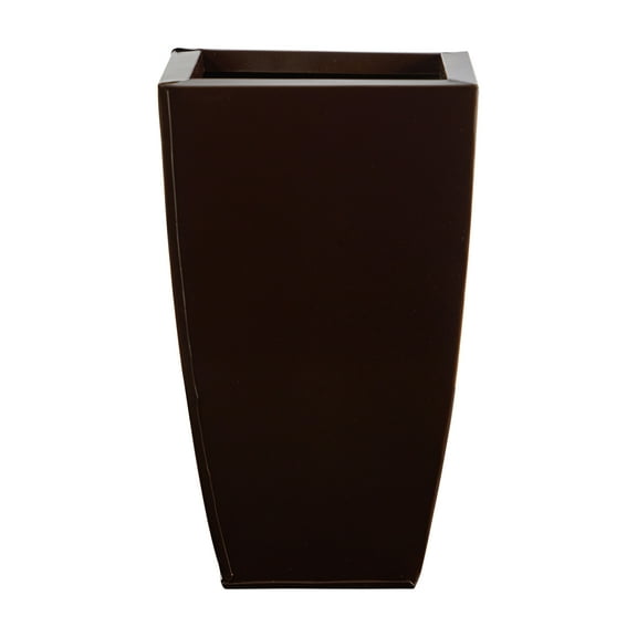 Nearly Natural 13" Tapered Square Metal Planter, Bronze