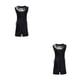 thumbnail image 4 of Jumpingount Chaqueta de cuello Chaleco de retales de cuero medieval con cordones sin mangas Traje de cosplay Top Punk Rock Chaleco largo XL, Negro 2piezas, 4 of 6
