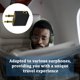 thumbnail image 5 of Adaptadores de auriculares para vuelos de aerolíneas, adaptador de auriculares con enchufe de conversión chapado en oro (2 piezas), 5 of 7