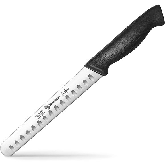 shiyou-Carving Knife 8-Inch with Granton Edge for Turkey Ham Meat Slicing and Cutting NSF Certified CP5-8 Black