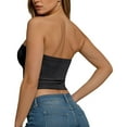 thumbnail image 2 of Womens Strapless Tube Tops Basic Backless Sleeveless Cotton Bandeau Going Out Crop Top Cute Summer Clothes, Black S, 2 of 6