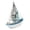 White1, variant on Mediterranean Sailboat Statue Nautical Coastal Tabletop Decor with Shell Lifebuoy Seagull Mini Wooden Sailboat Ornament for Living Room Bathroom Desk Beach Themed Home Decor Gift