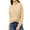 Beige, variant on Women's Turtleneck Shirts Long Sleeve Mock Neck Pullover Tops Slim Fit Stretch Tee Blouse Lightweight Sweater
