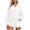 White, variant on HAYIMI Womens Fall Outfits Sets Casual Long Sleeve Lapel Sweatshirt With Shorts Relaxed Fit Two Piece Outfit For Everyday Comfort Solid Color Versatile Clothes Sets