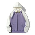 thumbnail image 2 of WEAIXIMIUNG Mama Sweatshirt Plus Size 4X Womens Casual Long Sleeve Solid Knitting Ribbed Print Hoodie Sweatshirts with Pocket Matching Color Sweatshirts, 2 of 5