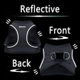 thumbnail image 4 of Dog Harness for Small & Medium Dogs Reflective Step in Puppy Harness Black, 4 of 9
