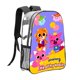 thumbnail image 1 of PINKFONG Mochila transparente temática, resistente y duradera, bolsa see-through para trabajo, deporte, universidad y viaje, 31 × 43 cm, 1 of 6
