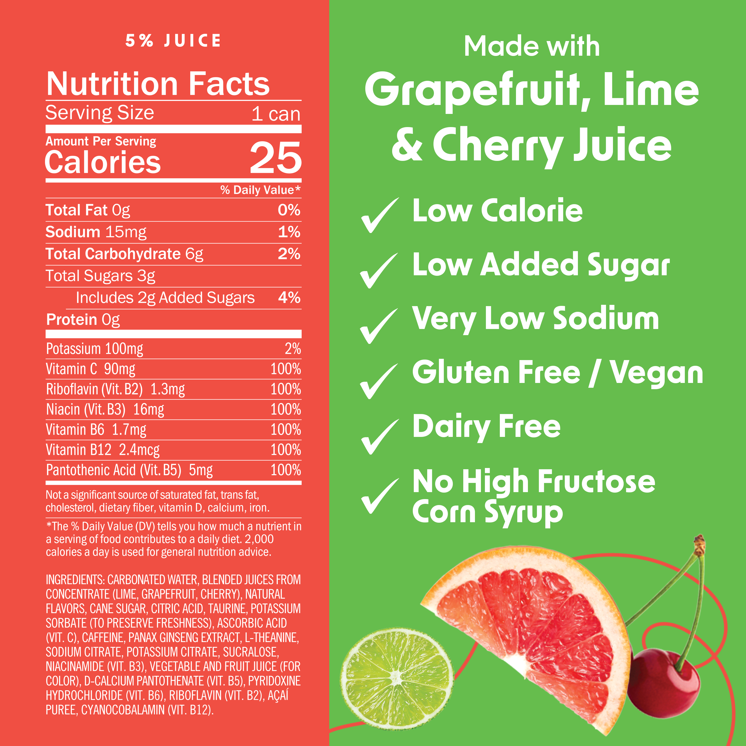 Bing Beverage Healthy Energy Drinks, Bing Citrus, 12 oz (12 Pack)